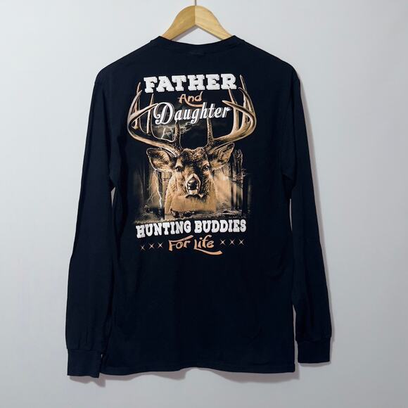 Fruit of the Loom Black hunting Graphic shirt women’s Size Medium - Picture 2 of 5